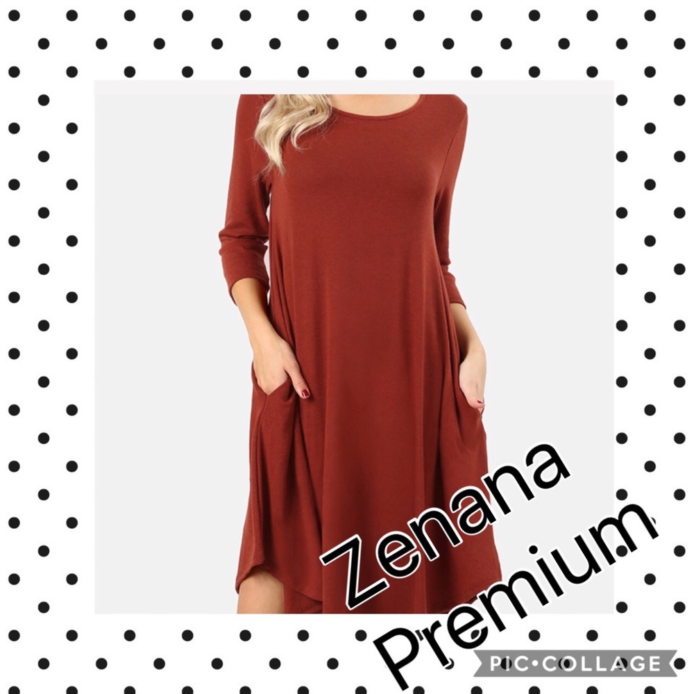 Women's Knitted Dress A-line Pockets - Picture 1 of 5